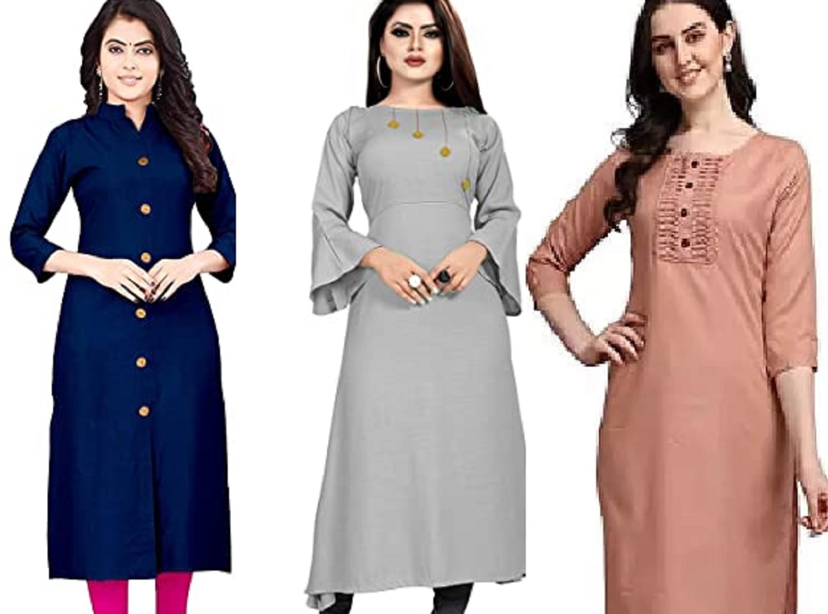 Buy online Women's Straight Kurta from Kurta Kurtis for Women by Laakhi for  ₹1289 at 26% off | 2024 Limeroad.com