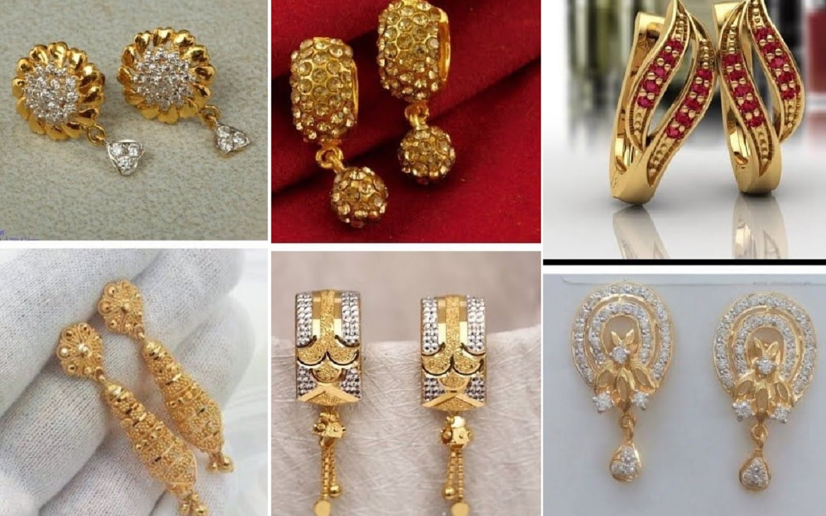 Granny's Bonnet Floral Chain Drop Gold Earrings | Jewelry Online Shopping |  Gold Studs & Earrings
